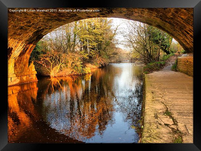Under the Aquaduct. Framed Print by Lilian Marshall