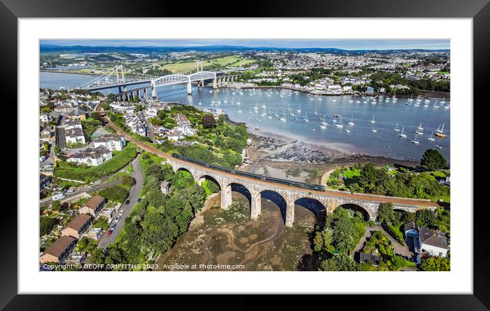 43042 43194 Coombe viaduct Framed Mounted Print by GEOFF GRIFFITHS