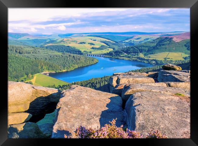 Ladybower from Bamford Edge Framed Print by Tim Hill