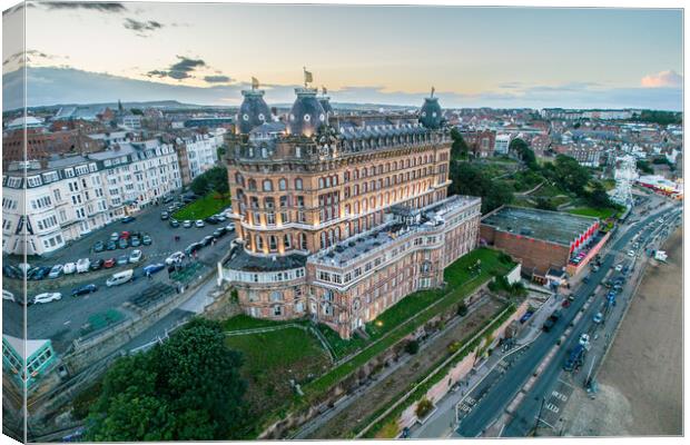 Scarboroughs Grand Hotel Canvas Print by Apollo Aerial Photography