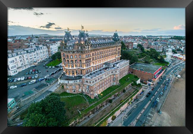 Scarboroughs Grand Hotel Framed Print by Apollo Aerial Photography