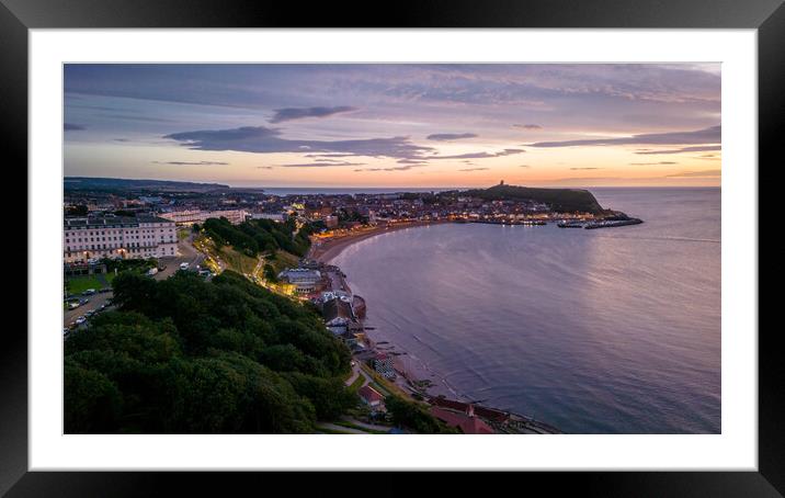 Scarborough Dawn Framed Mounted Print by Apollo Aerial Photography