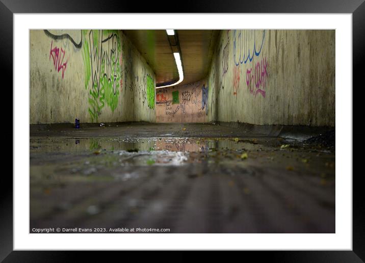 Underpass Framed Mounted Print by Darrell Evans