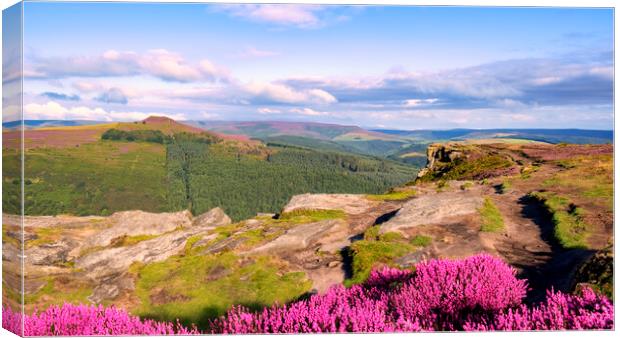 Win Hill from Bamford Edge Canvas Print by Tim Hill