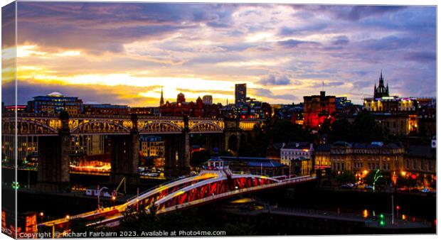 Newcastle Skyline Canvas Print by Richard Fairbairn