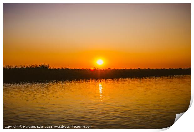 Okavango sunset Print by Margaret Ryan