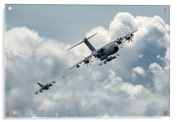 A400M refueling Tornados Acrylic by J Biggadike