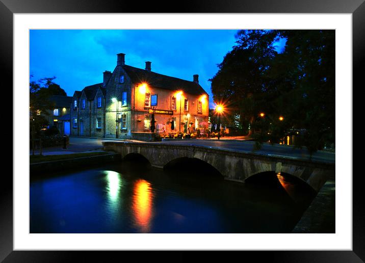 Picturesque Kingsbridge Inn: Heart of Cotswolds Framed Mounted Print by Andy Evans Photos