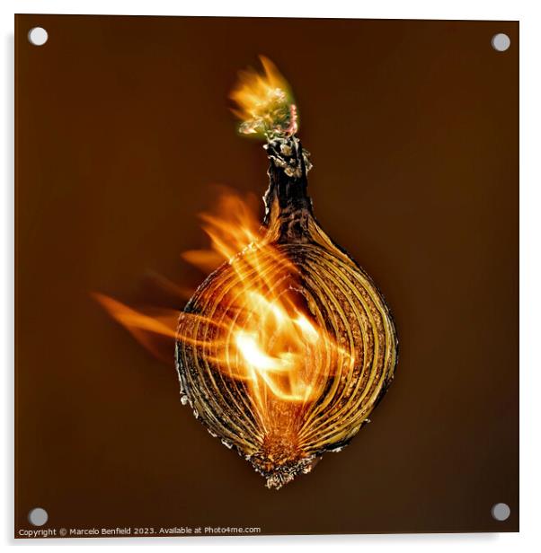 Burning onion Acrylic by Marcelo Benfield