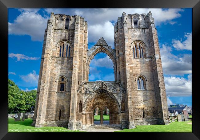 The Illuminating Northern Lantern: Elgin Cathedral Framed Print by Tom McPherson