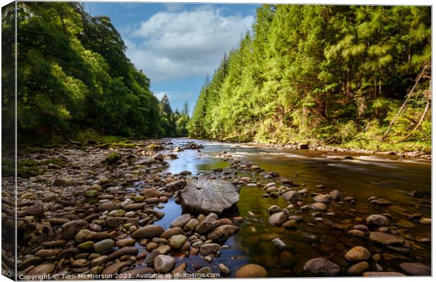 Serene Findhorn River's Long Exposure Canvas Print by Tom McPherson