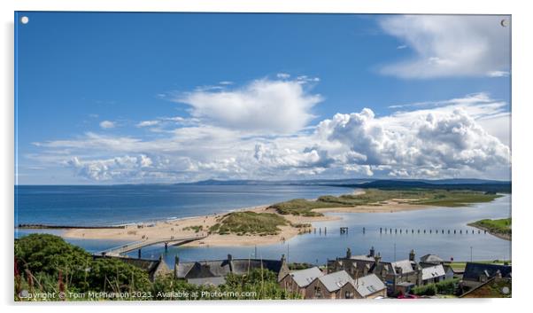 East Lossiemouth: Bridges and Beach Acrylic by Tom McPherson