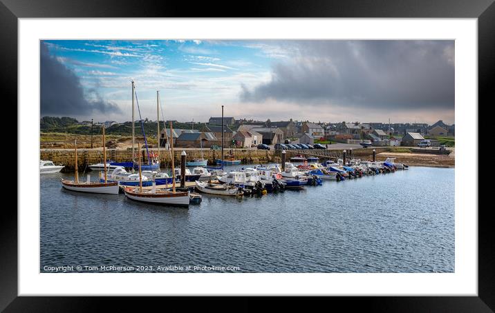 Enthralling Hopeman Harbour Panorama Framed Mounted Print by Tom McPherson