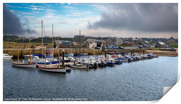 Enthralling Hopeman Harbour Panorama Print by Tom McPherson