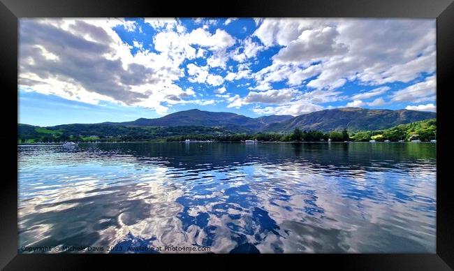 Coniston Water Reflections Framed Print by Michele Davis