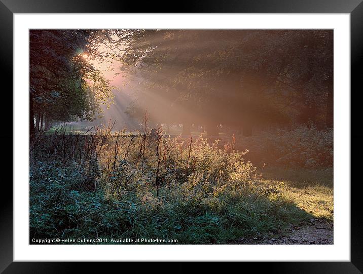 SHAFTS OF LIGHT Framed Mounted Print by Helen Cullens