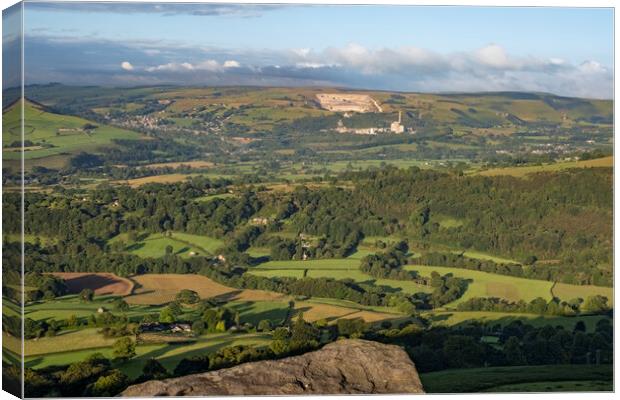 View from Bamford Edge Canvas Print by Steve Smith