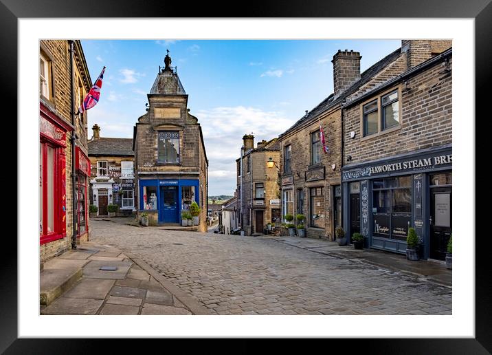 Main Street Haworth Framed Mounted Print by Steve Smith