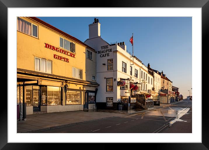 The Magpie Cafe Whitby Framed Mounted Print by Steve Smith