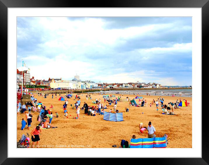 Vibrant Summer Day at Bridlington Beach Framed Mounted Print by john hill