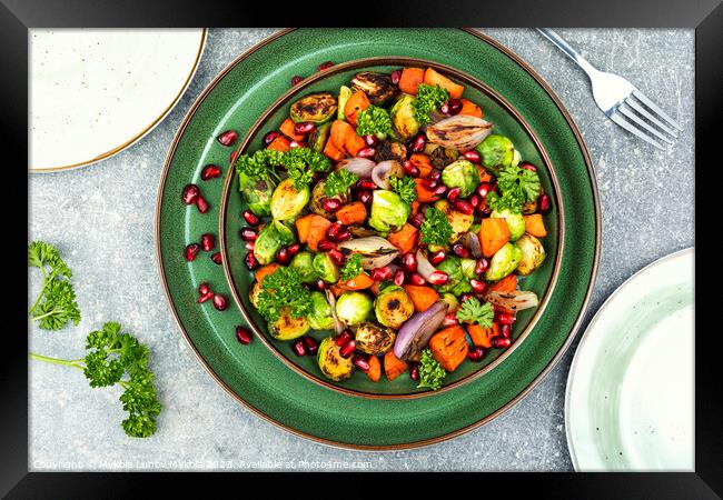 Colorful salad with fried vegetables Framed Print by Mykola Lunov Mykola