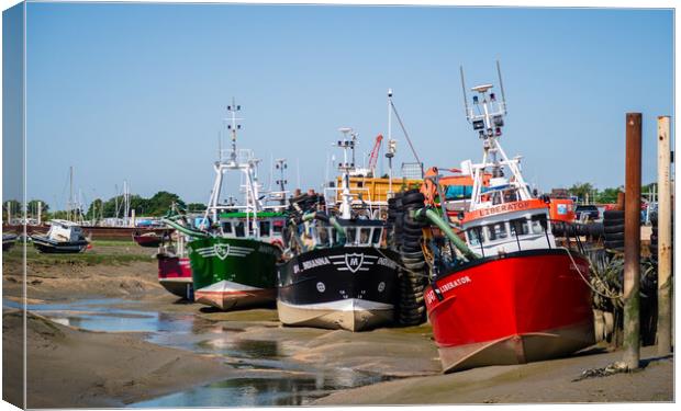 Fishing Boats at Leigh-on-Sea Canvas Print by John Frid