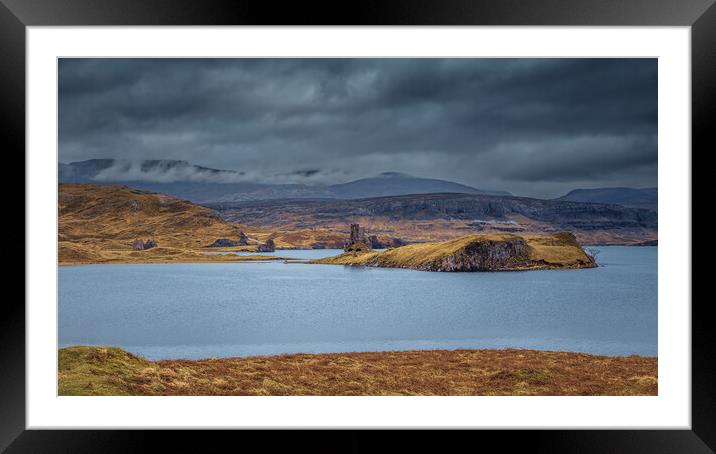 Loch Assynt and Ardvreck Castle Framed Mounted Print by John Frid