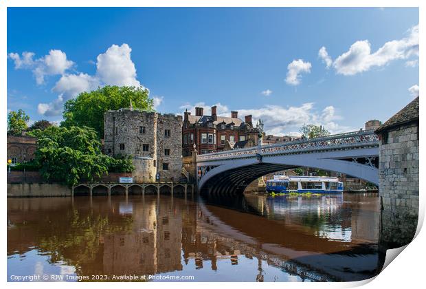 York at Lendal Bridge Print by RJW Images