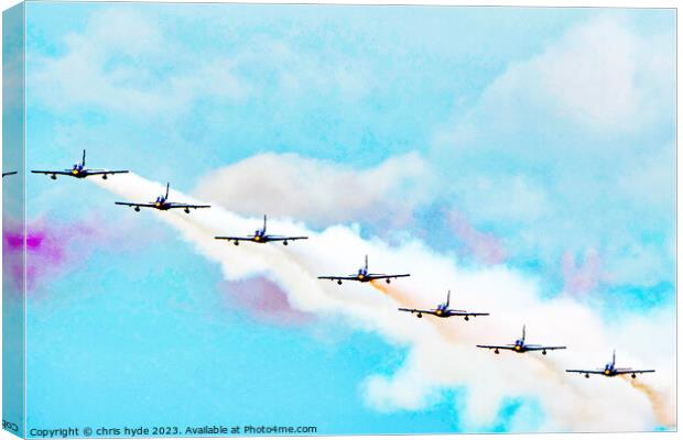 Formation Aerobatics Canvas Print by chris hyde