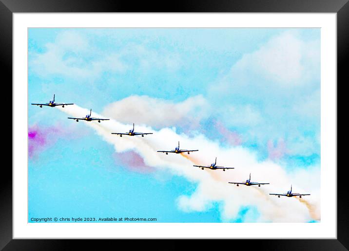 Formation Aerobatics Framed Mounted Print by chris hyde