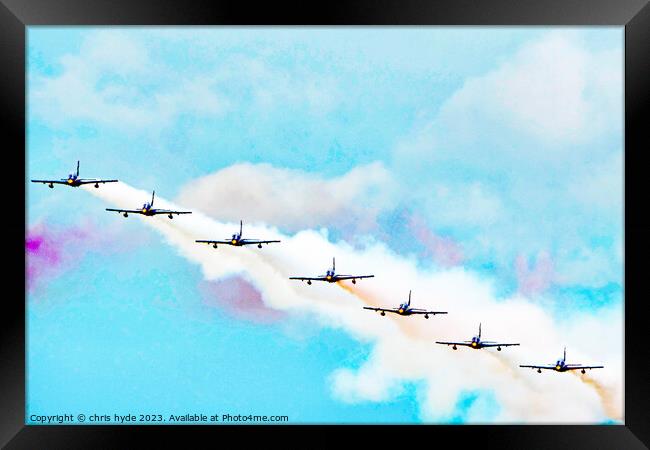 Formation Aerobatics Framed Print by chris hyde