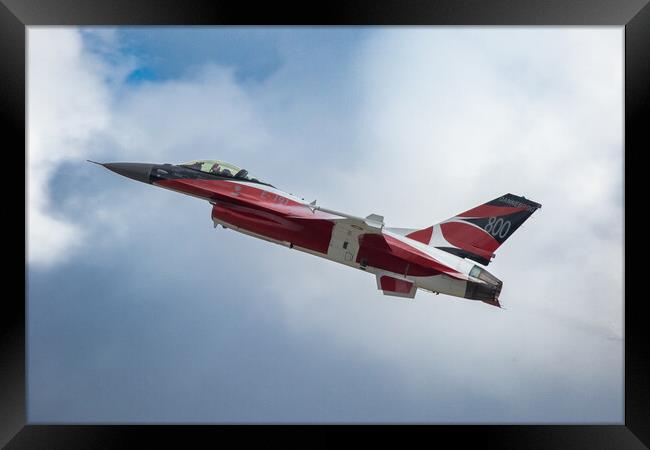 Danish Air Force F-16AM Fighting Falcon	 Framed Print by J Biggadike