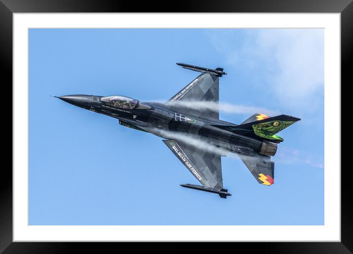 Belgian F-16 Solo Display Framed Mounted Print by J Biggadike