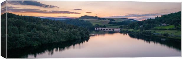 Ladybower Sunset Canvas Print by Apollo Aerial Photography