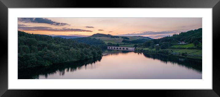 Ladybower Sunset Framed Mounted Print by Apollo Aerial Photography