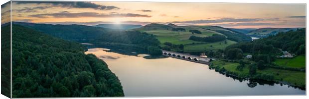 Ladybower Reservoir Sunset Canvas Print by Apollo Aerial Photography