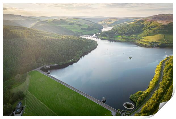 Ladybower Dam and Reservoir Print by Apollo Aerial Photography