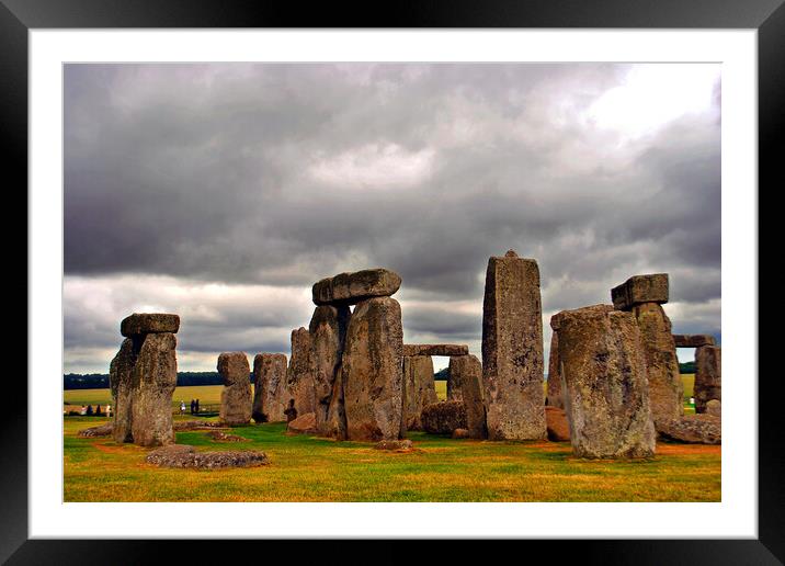 Unveiling Timeless Stonehenge: A Visual Journey Framed Mounted Print by Andy Evans Photos