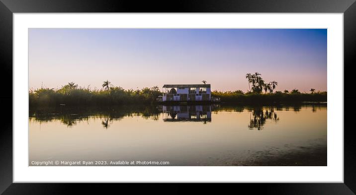 Tranquil Journey Along The Okavango Delta. Framed Mounted Print by Margaret Ryan
