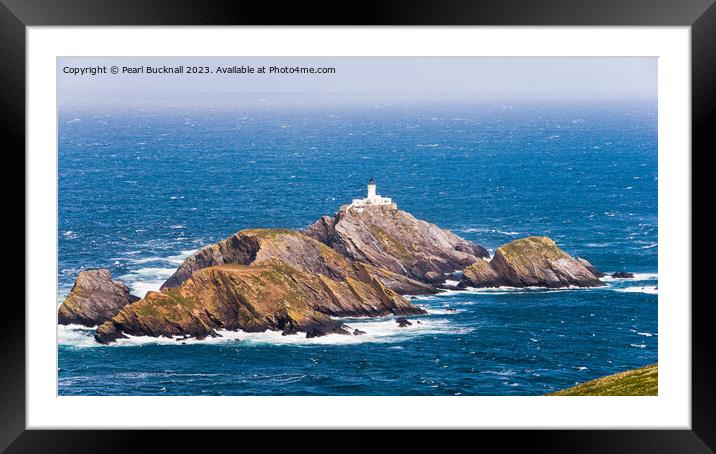 Muckle Flugga Lighthouse on Shetland Isles pano Framed Mounted Print by Pearl Bucknall