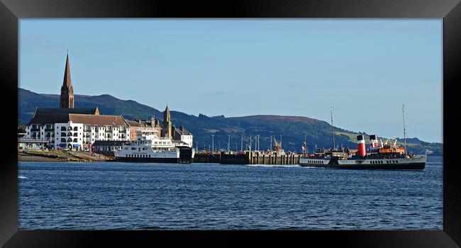 PS Waverley leaving from Largs pier Framed Print by Allan Durward Photography