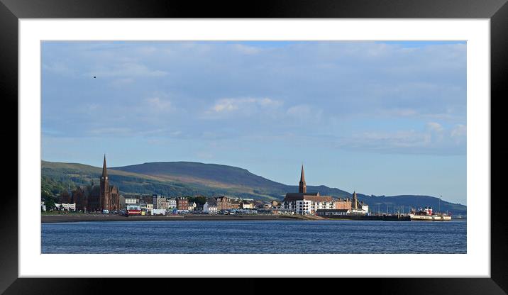 Largs shorefront and PS Waverley Framed Mounted Print by Allan Durward Photography