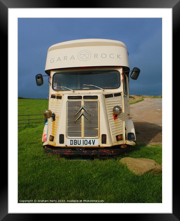 Classic Citroen in Devon's Verdant Pastures Framed Mounted Print by Graham Parry