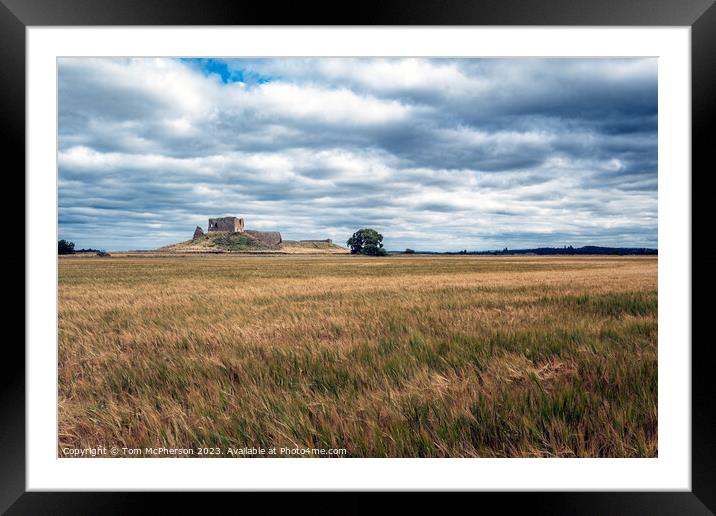Enigmatic Duffus Castle Under Clouded Skies Framed Mounted Print by Tom McPherson