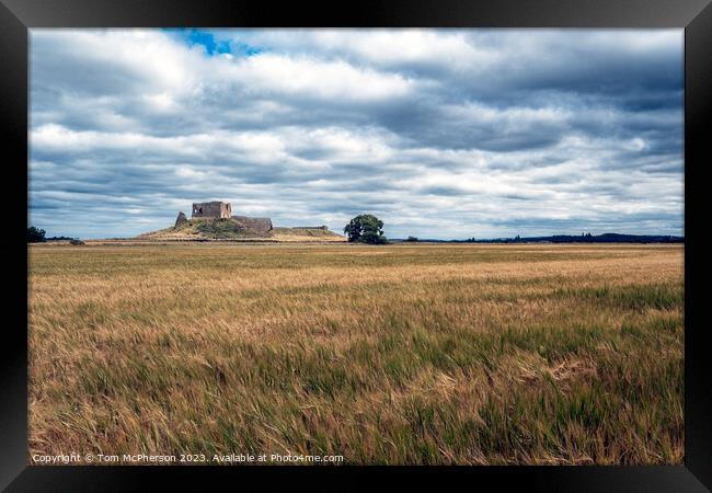 Enigmatic Duffus Castle Under Clouded Skies Framed Print by Tom McPherson