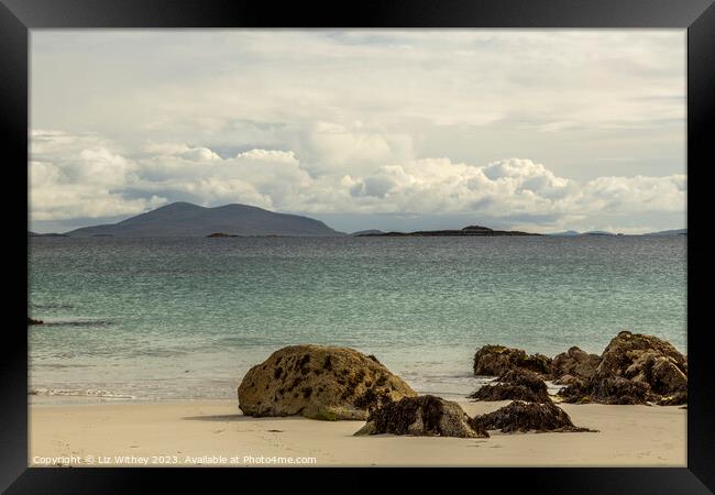 Huishinis View, Harris Framed Print by Liz Withey