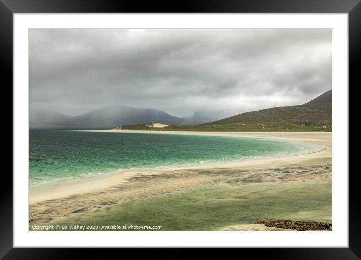Luskentyre Mood Framed Mounted Print by Liz Withey