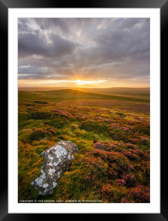 Golden Twilight Over Tanhill Framed Mounted Print by nick coombs