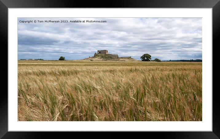 Duffus Castle amidst Golden Wheat Field Framed Mounted Print by Tom McPherson