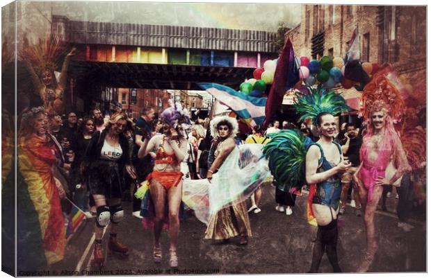 Leeds Pride LGBT Canvas Print by Alison Chambers
